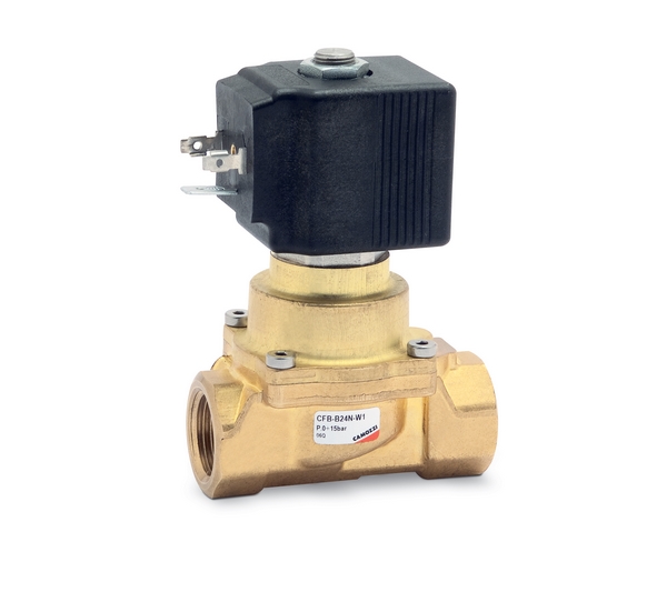 ELETTROVALV.CFB-B23L-W1 2/2 NC 3/8 FKM